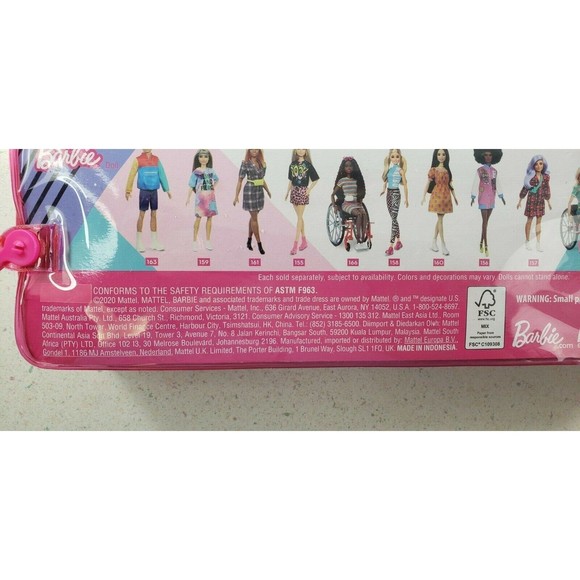 Barbie Fashionistas Doll #150 with No-Hair Look Wearing Pink Floral Dress Toy - Picture 10 of 10